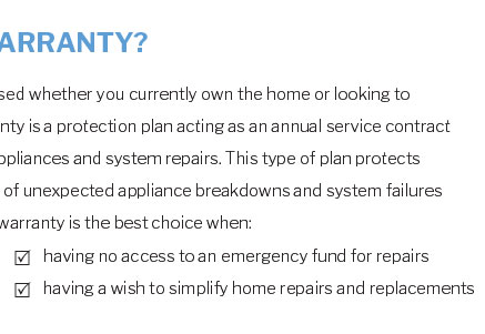 what does a one year home warranty cover